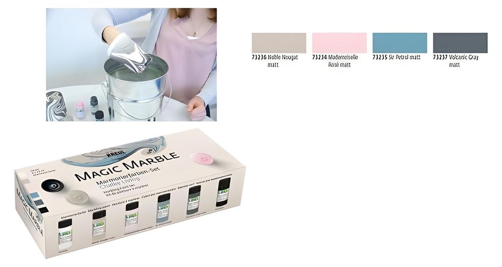 KREUL vernice marmorizzante "Magic Marble" opaca, Set Immagine del prodotto 