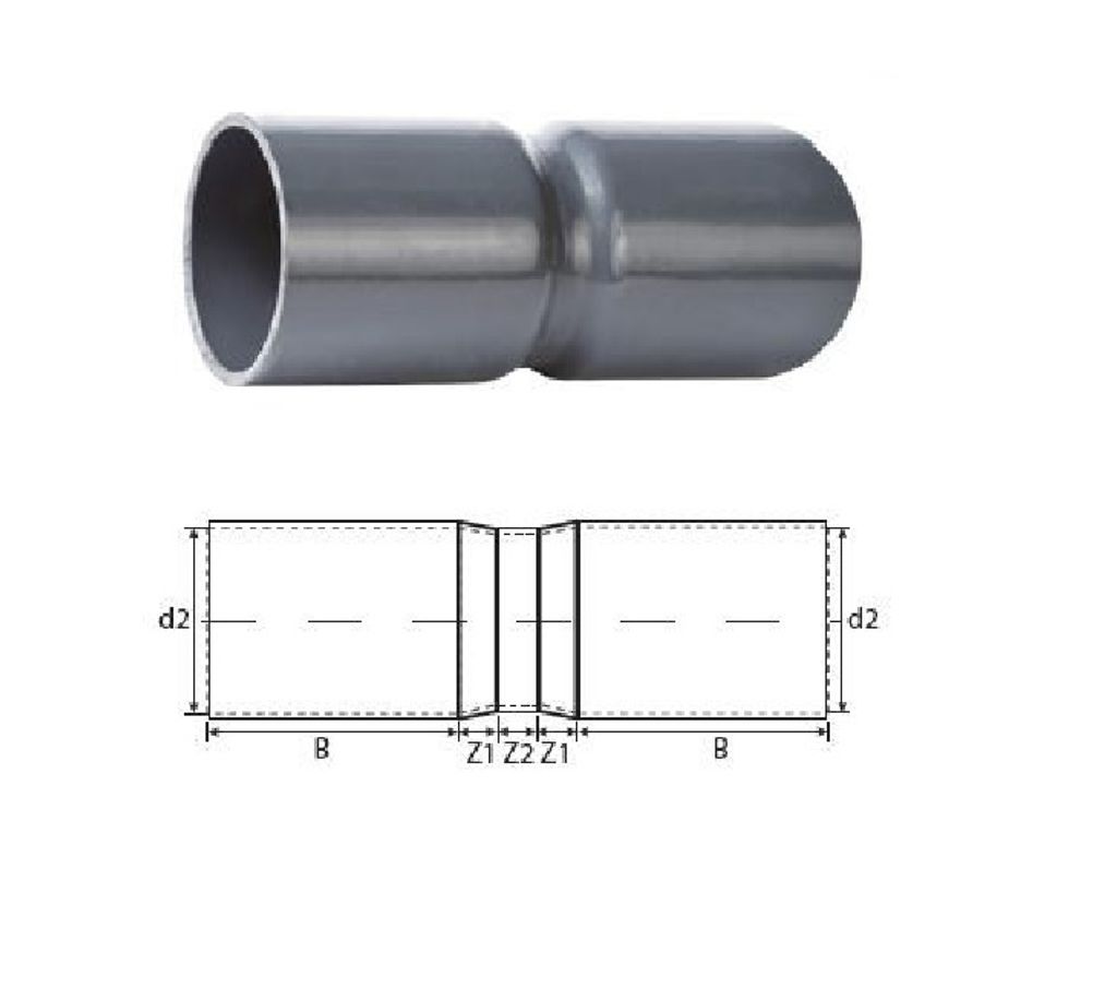 Poolflex Klebemuffe 2 x 50mm für Poolschlauch Poolflex