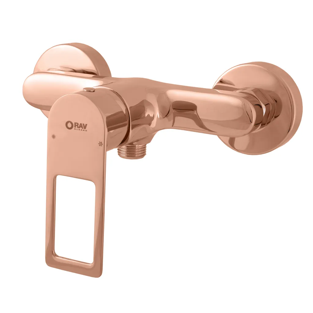 Miscelatore Doccia NIL Slezák-RAV Rosa Dorato PVD | Design di Lusso 150mm