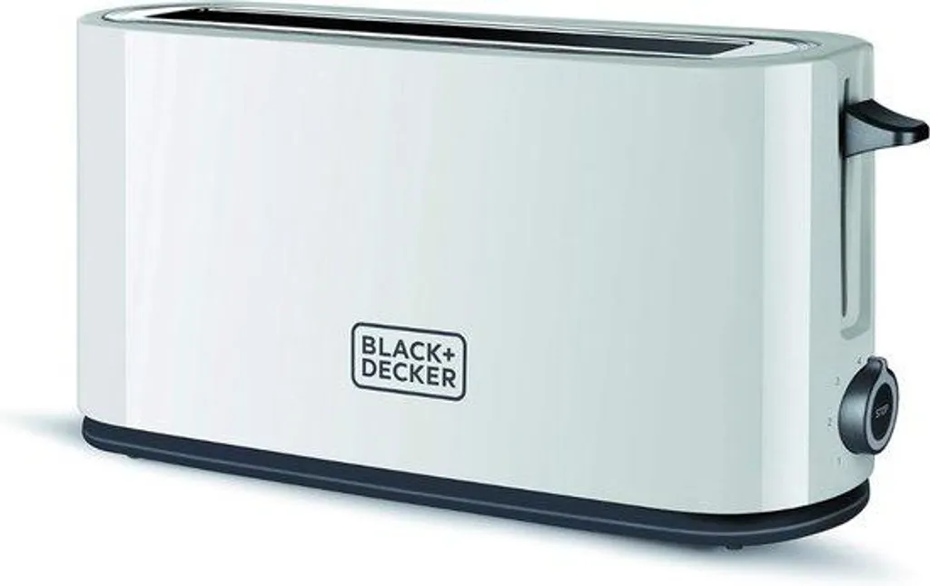 Grille-pain fente longue 1000W blanc - Toast parfait XL