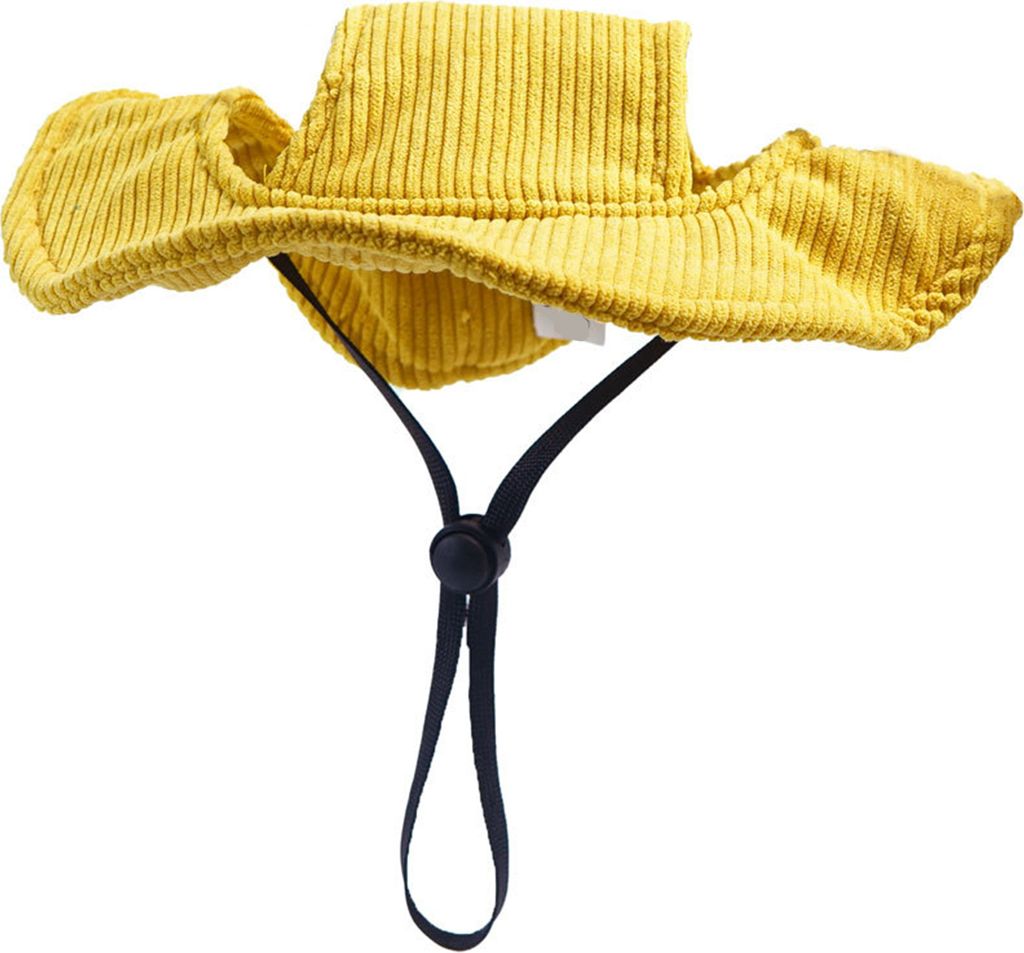 Verstellbarer Sonnenhut für Haustiere mit Ohrlöchern, weicher, atmungsaktiver Cord, verstellbare Schnallen, Sonnenschutzhut, Cosplay-Hundezubehö...