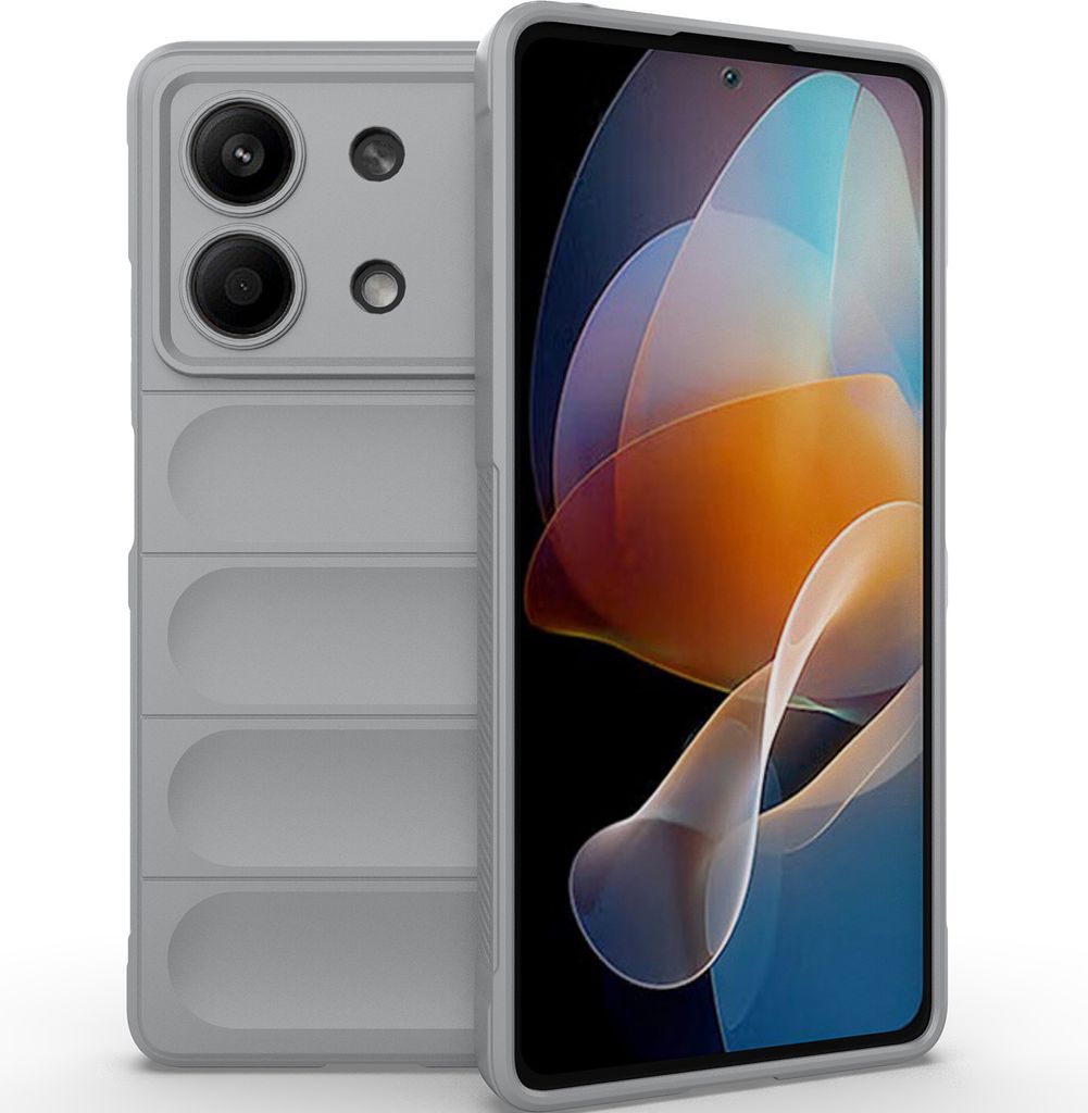 Handyhülle für Xiaomi Redmi Note 13R Pro 5G Weich TPU Silikon Stossfest Anti-rutsch Hülle Grau
