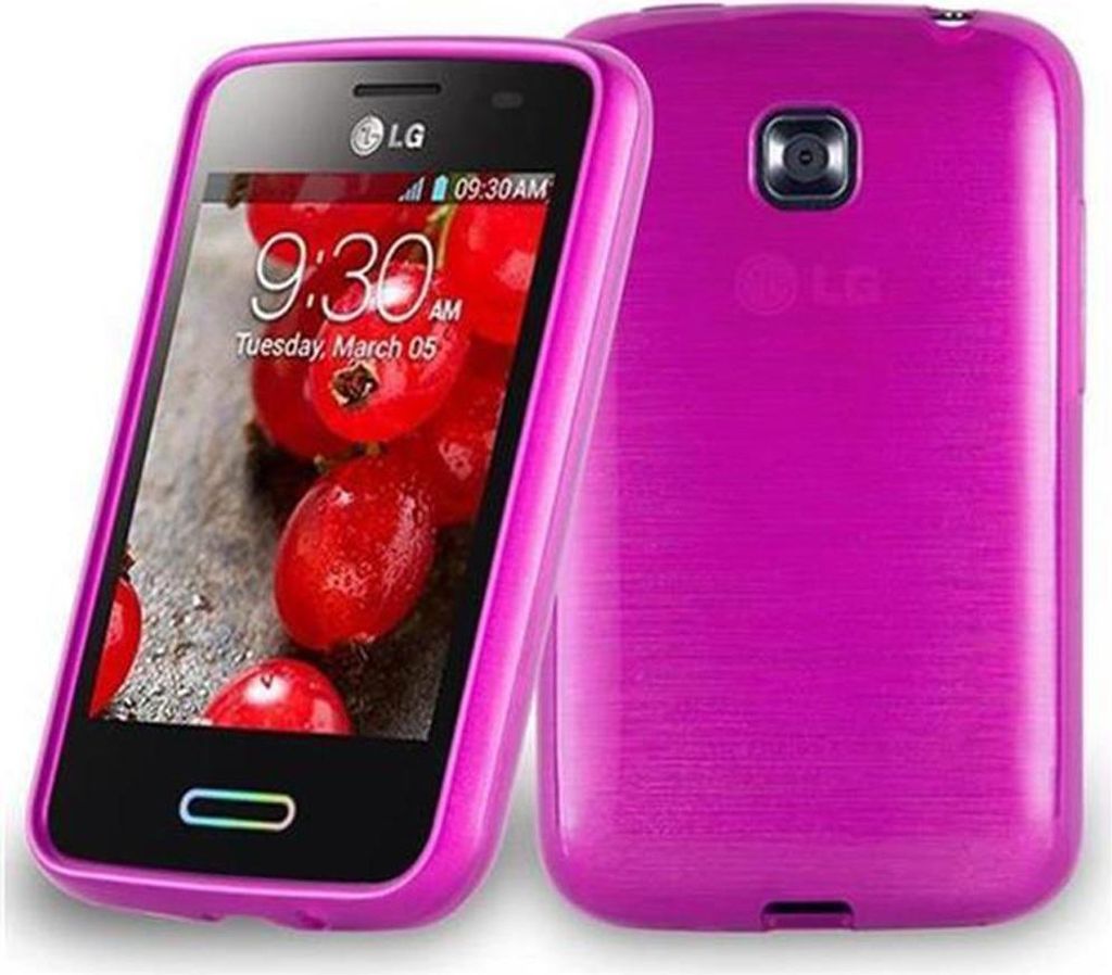 Cadorabo Hülle für LG L3 II (2. SIM) Schutz Hülle in Rosa Produktbild 