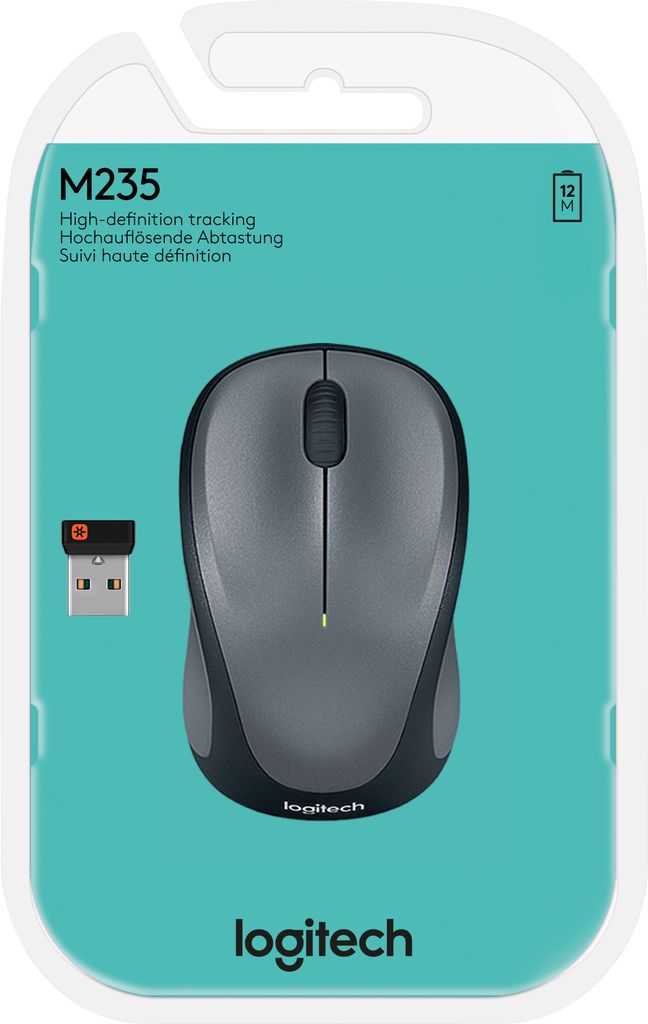 Logitech M235, Všestranný, Optický, RF Wireless, 1000 DPI, Obrázok produktu 