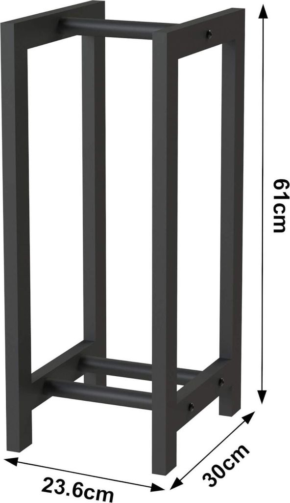 DanDiBo Étagère à bois de cheminée Intérieur Métal Noir Image du produit 