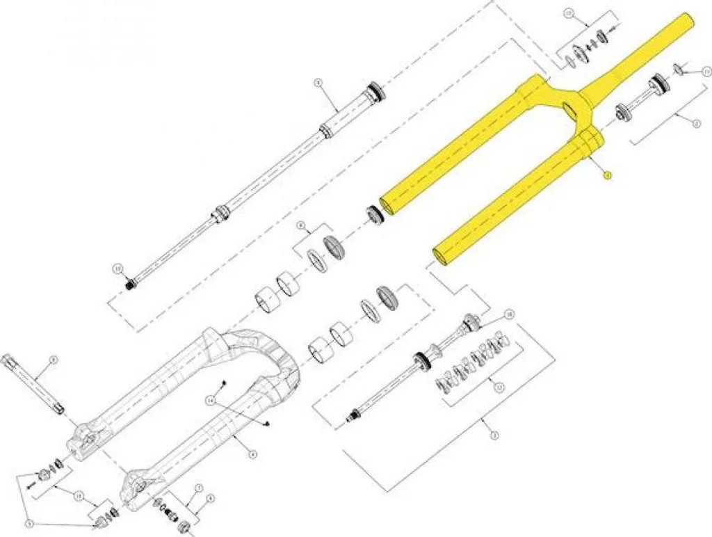 Pivot vertical Manitou Mezzer pour changer de cadre ou réparer le VTT