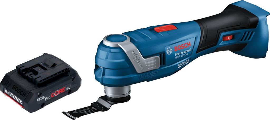 Bosch GOP 18V-34 Professional Akku Multi Cutter 18 V Starlock Plus + 1x ProCORE Akku 4,0 Ah - ohne Ladegerät
