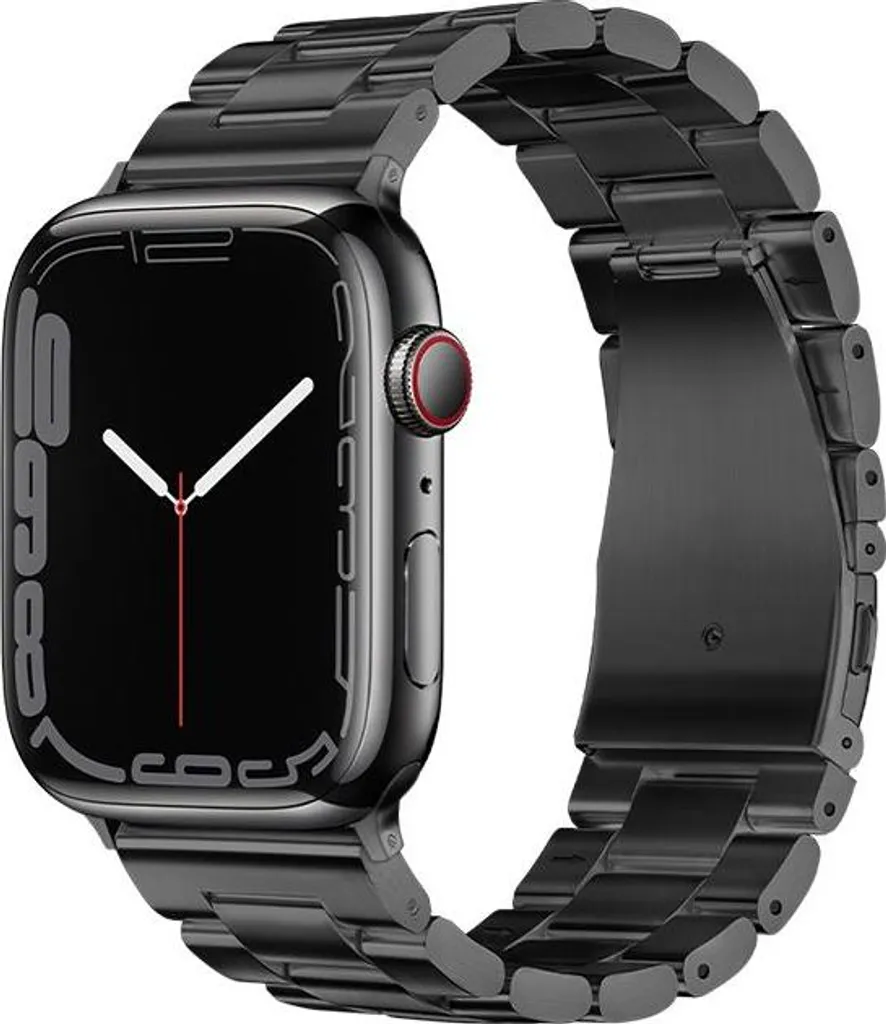 Cinturino Apple Watch Nero Acciaio Forcell FA10 - Outfit Elegante