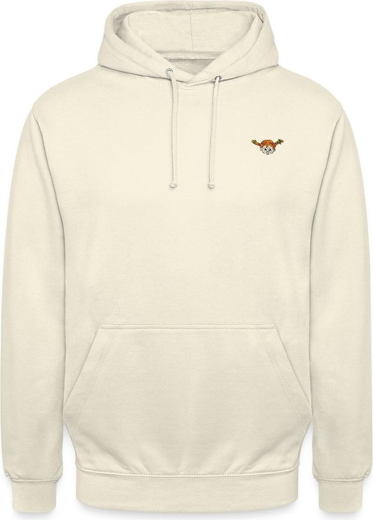 Spreadshirt Pippi Langstrumpf Portrait Stick Uni Hoodie, M, Vanille-Milchshake