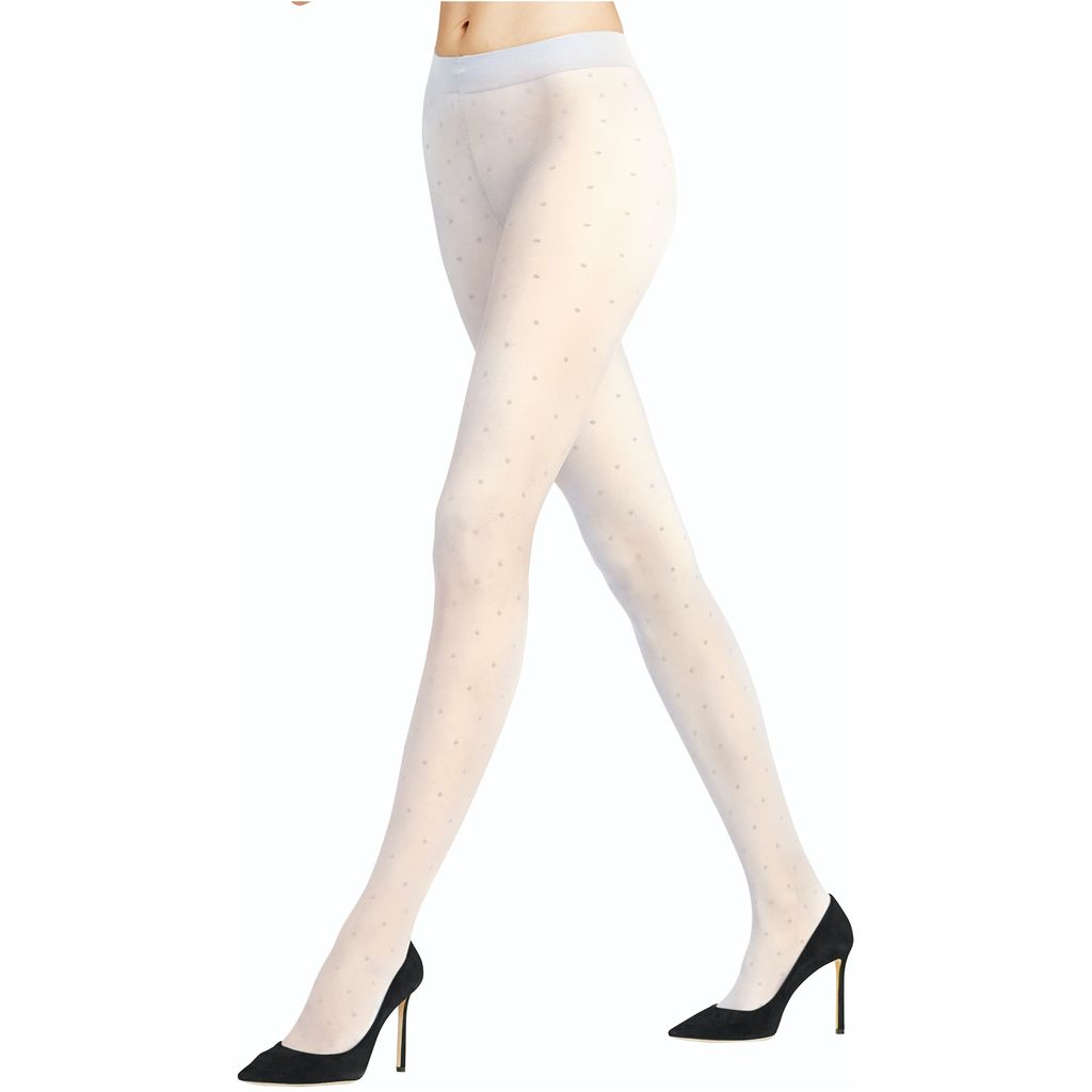FALKE Dot 15 DEN Feinstrumpfhose Damen white M/L