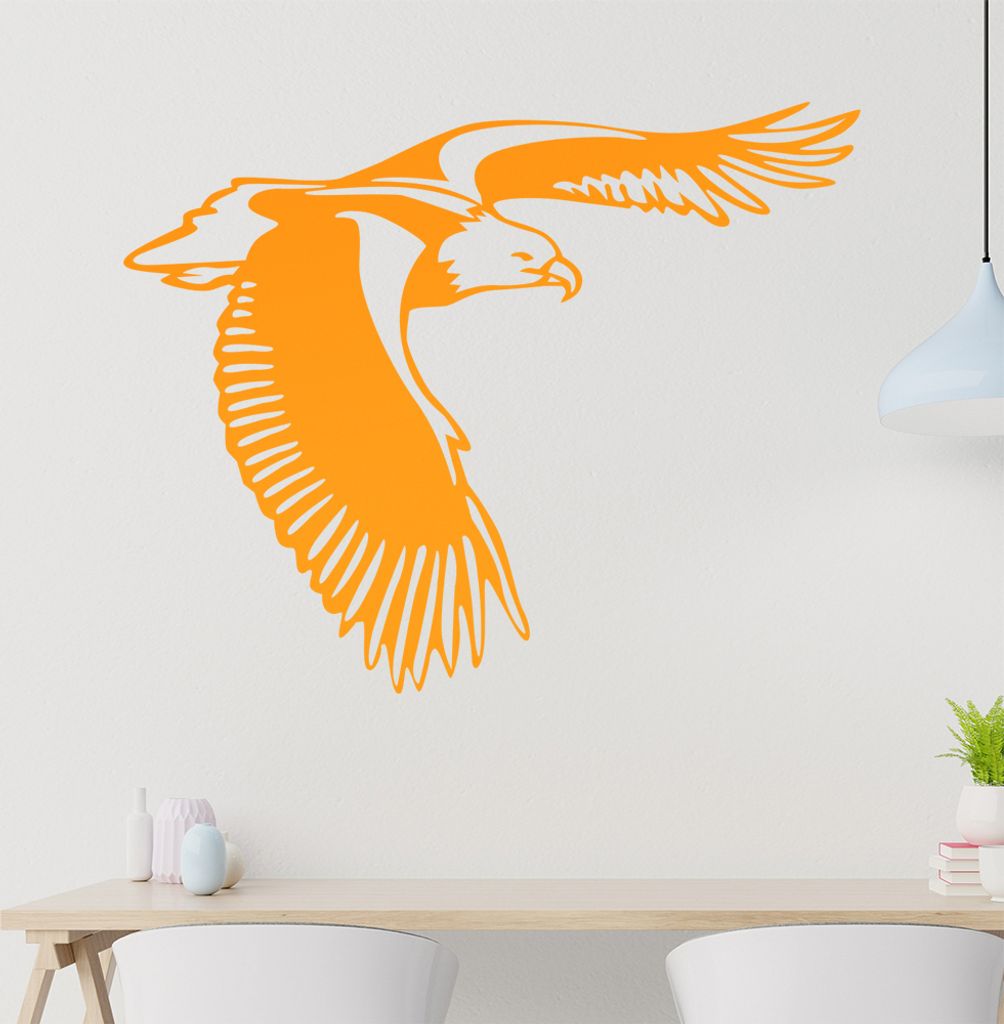 Adler Wandtattoo in 6 Größen - Wandaufkleber Wall Sticker - Dekoration, Küche, Wohnzimmer, Schlafzimmer, Badezimmer