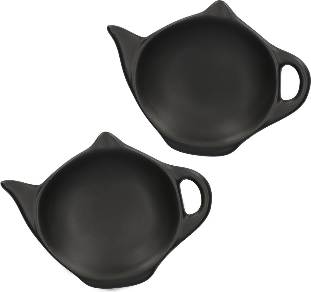 Untertasse-Set Untersatz für Teebeutel LARRA schwarz Produktbild 