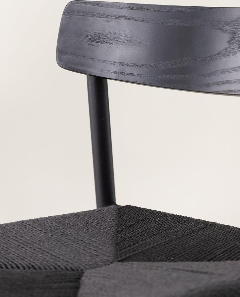 Sedia in legno Malmön - nero Immagine del prodotto 