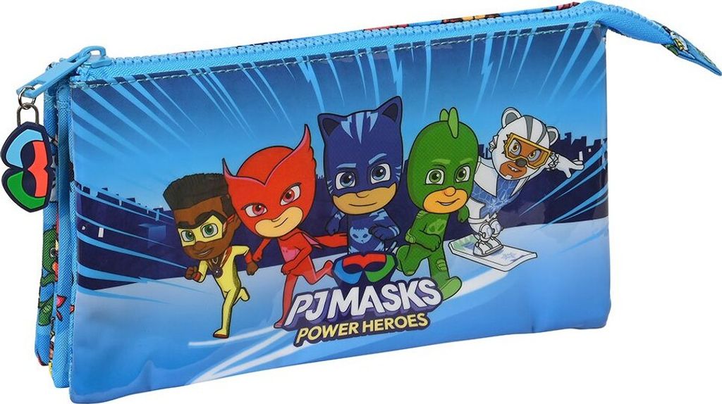 Safta Pjmasks Triple Trousse à crayons Bleu Homme Bleu One Image du produit 