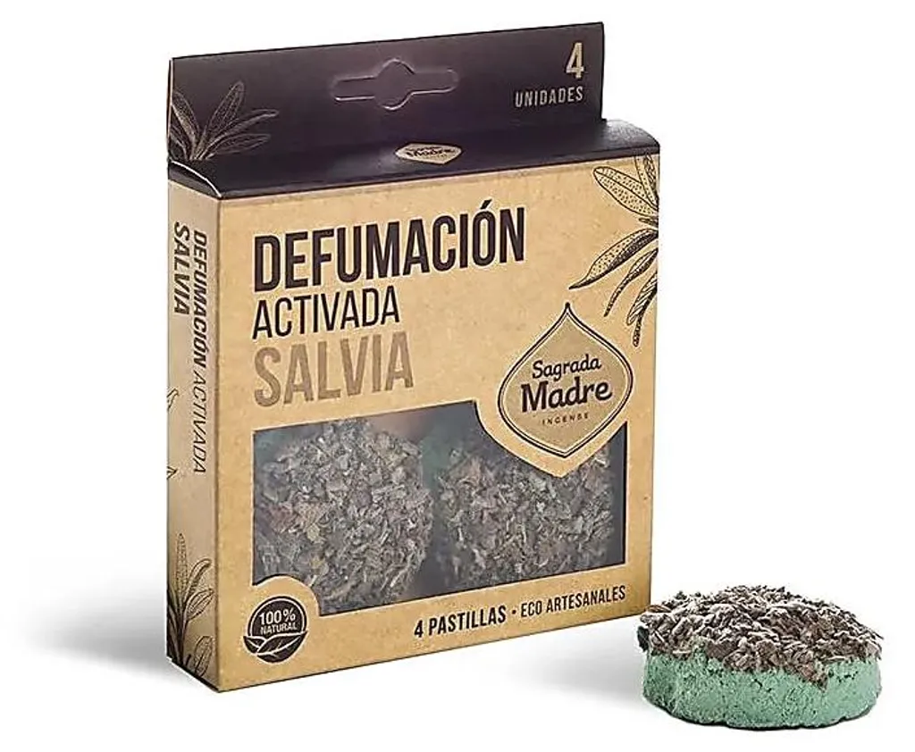 Disques de sauge blanche artisanale Sagrada Madre - 2 x 56g Naturel