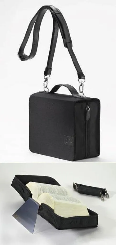 Sacoche BASIC 2.0 L Onyx-Noir avec Bandoulière Confort et Serre-livres