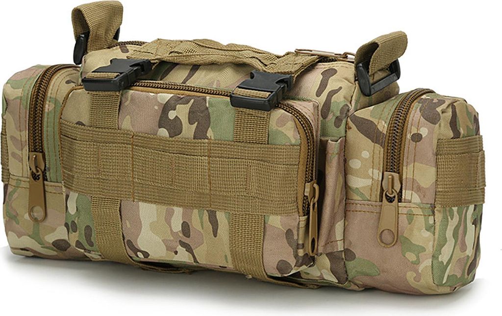 Camping-Gürteltasche mit verstellbarem Schultergurt, großes Fassungsvermögen, mehrere Taschen, wasserdicht, multifunktionaler Camping-Taschen-Ru...