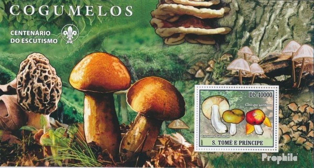 Briefmarken Sao Tome e Principe 2007 Mi Block 589 (kompl. Ausgabe) postfrisch Pilze