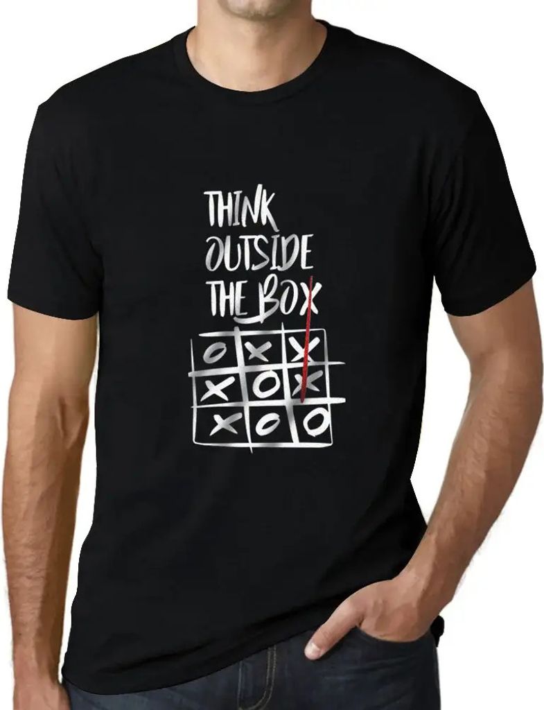 Herren Grafik T-Shirt Denke außerhalb der Box – Think Outside The Box – Öko-Verantwortlich Vintage Jahrgang Kurzarm Lustige Druck Geburtstag ...