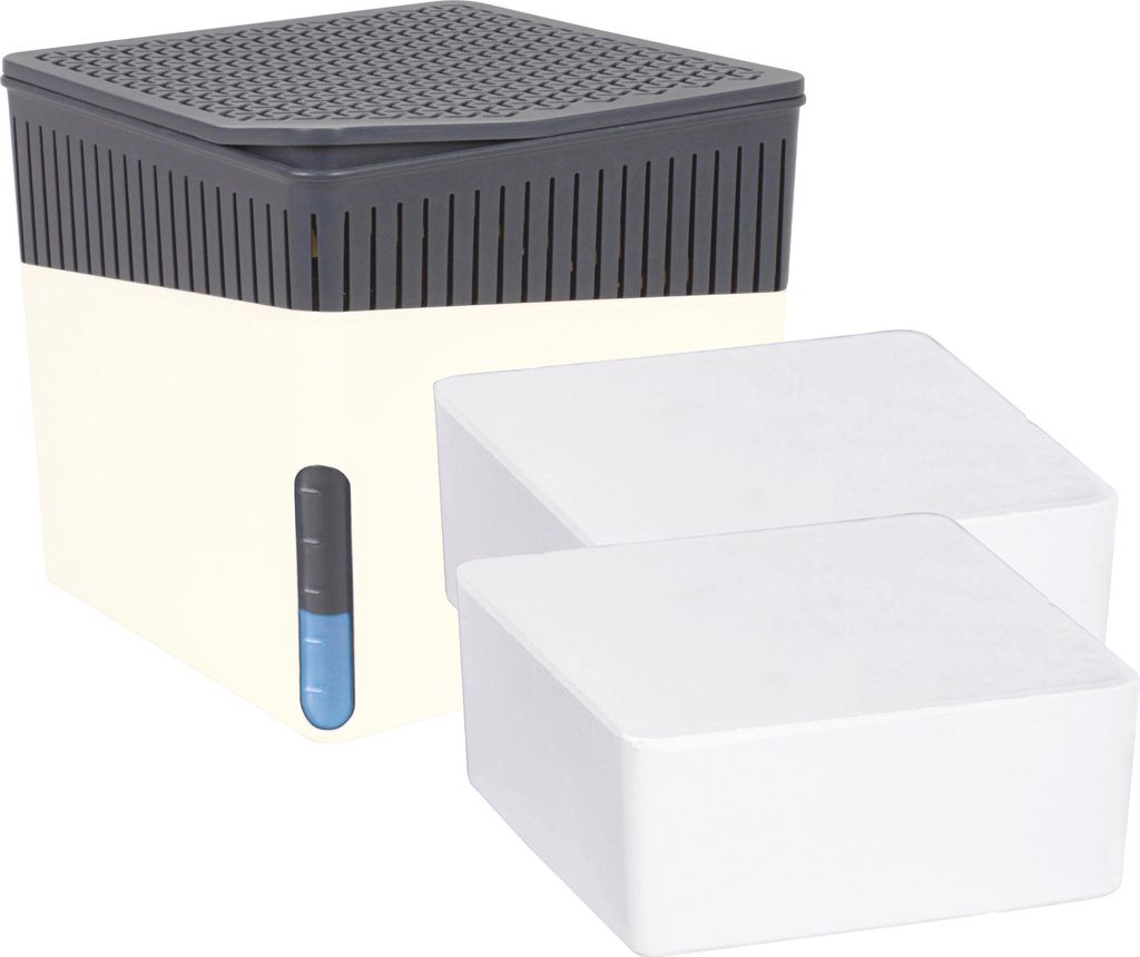 WENKO Raumentfeuchter Mod. Cube Weiß 2 x 500 g, für Räume Produktbild 