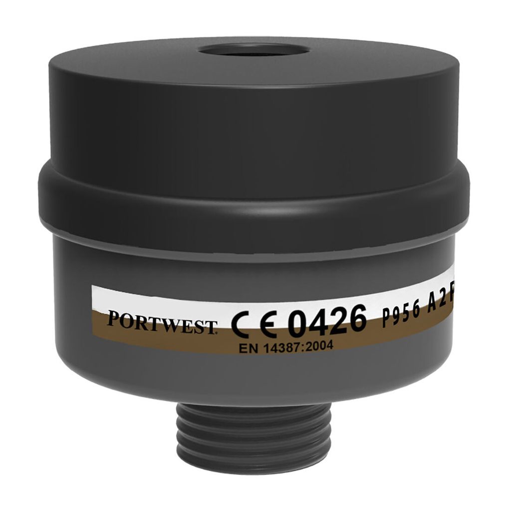 Portwest P956 A2P3 Kombifilter mit Universalverschluss Black