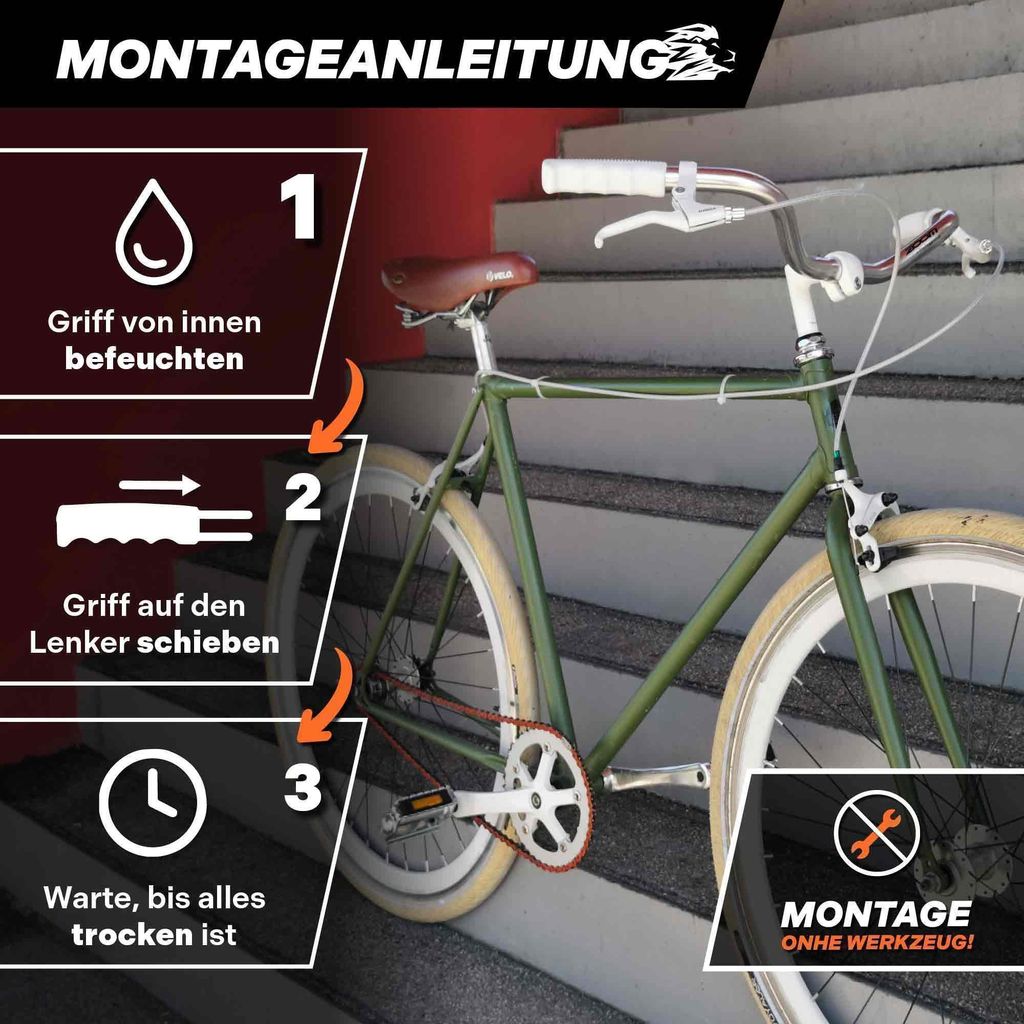Braune Retro Fahrrad Griffe Vintage Hollandrad Ollanda