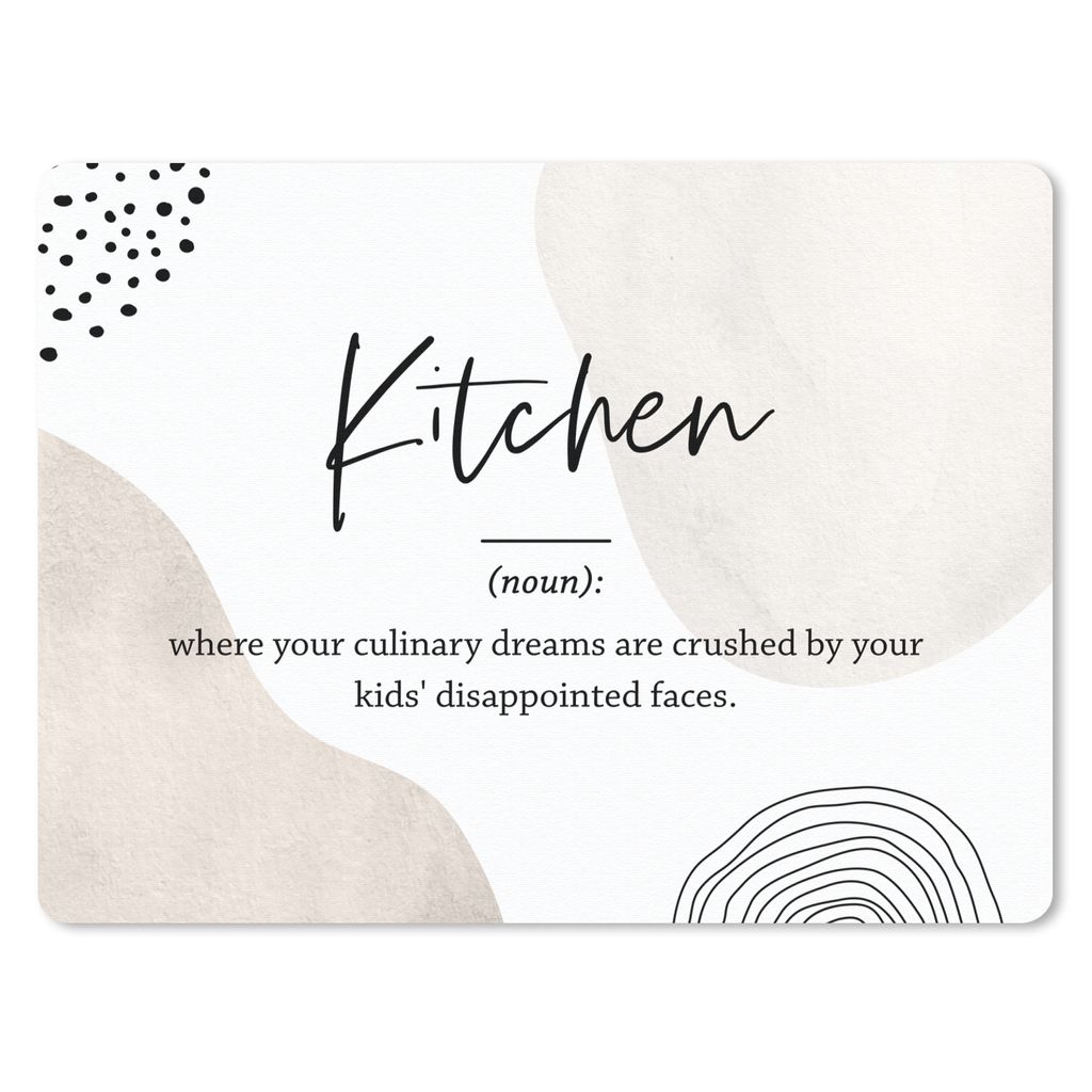 MuchoWow Mauspad Mousepad Sprichwörter - Definition Küche - Zitate - Küche - Wörterbuch 40x30 cm - Mousepads - Maus Mat - Pad - Mausunterlage...