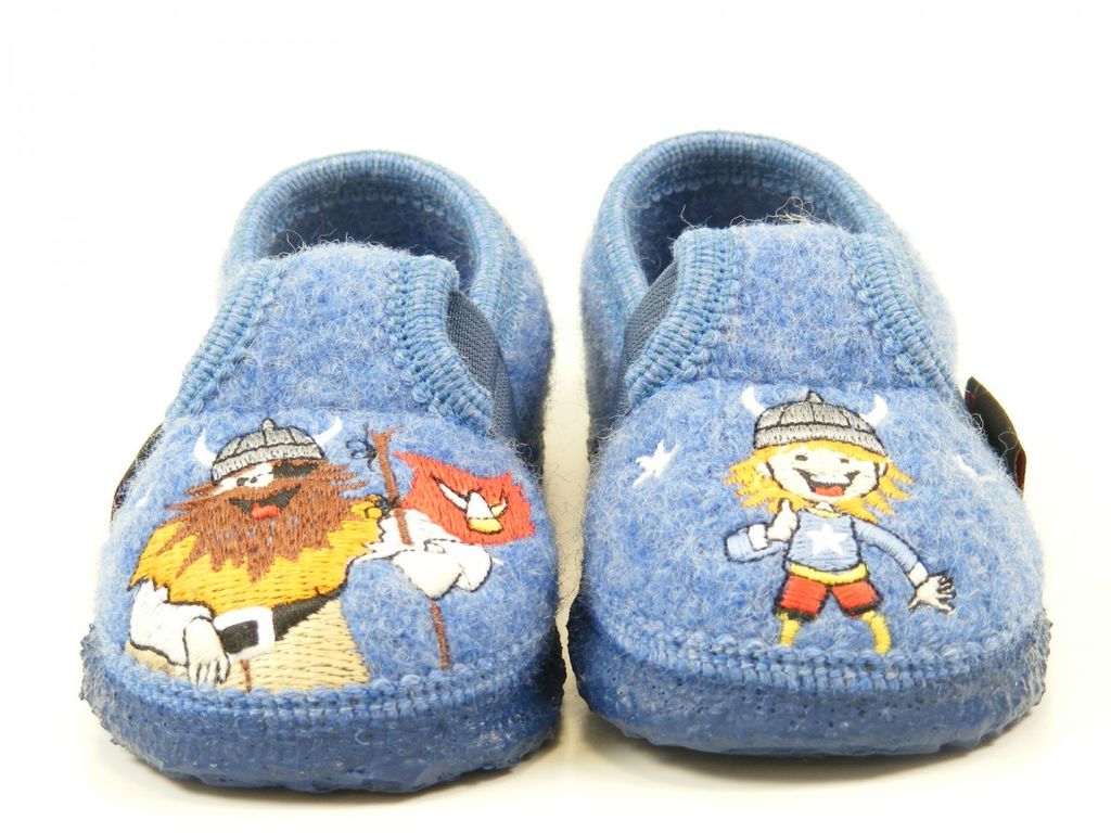 Giesswein 62-10-44065-547 Tübingen Jungen Hausschuhe Hüttenschuhe Wolle , Größe:26, Farbe:Blau