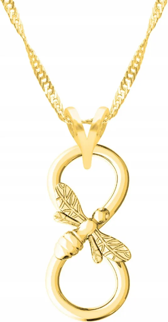 Collana infinito in oro con simbolo dell'infinito, argento 925