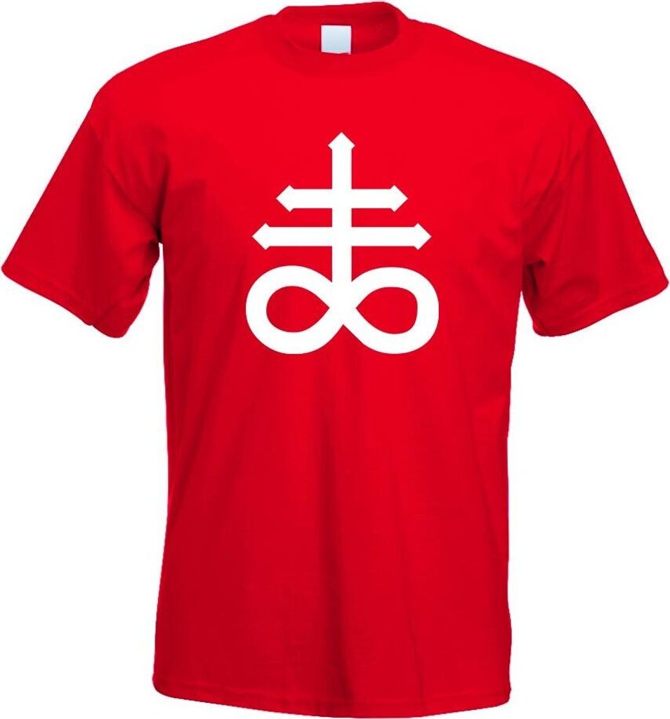 Kiwistar - T-Shirt - rot - The Leviathan Cross Motiv Bedruckt Funshirt Design Print - mit Motiv Bedruckt - Funshirt Design - Sport - Freizeit - Her...