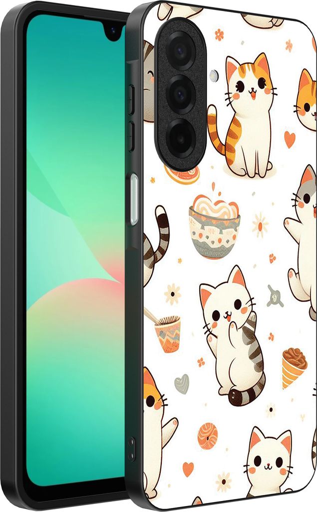 Smartphonica Handyhülle Passend für Samsung Galaxy A26 mit Katzendruck - TPU Rückendeckung Fall Katze Design