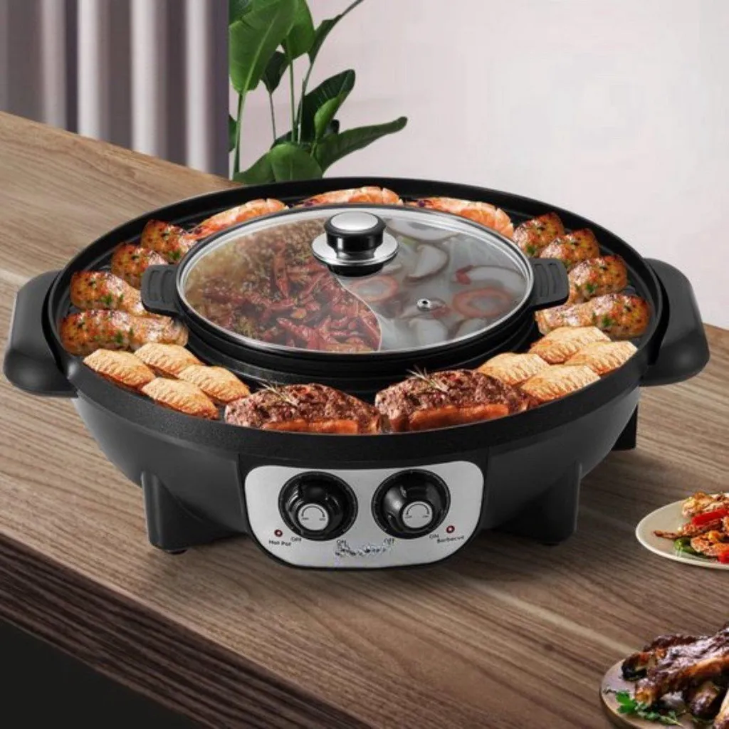 Dites Adieu aux Multiples Appareils avec le Combiné Gril et Hot Pot de Table - 2