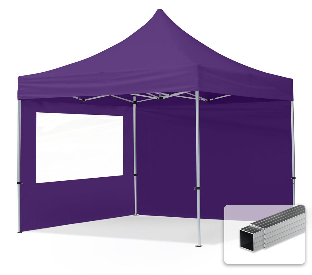 TOOLPORT 3x3m Aluminium Faltpavillon, inkl. 2 Seitenteile, Produktbild 