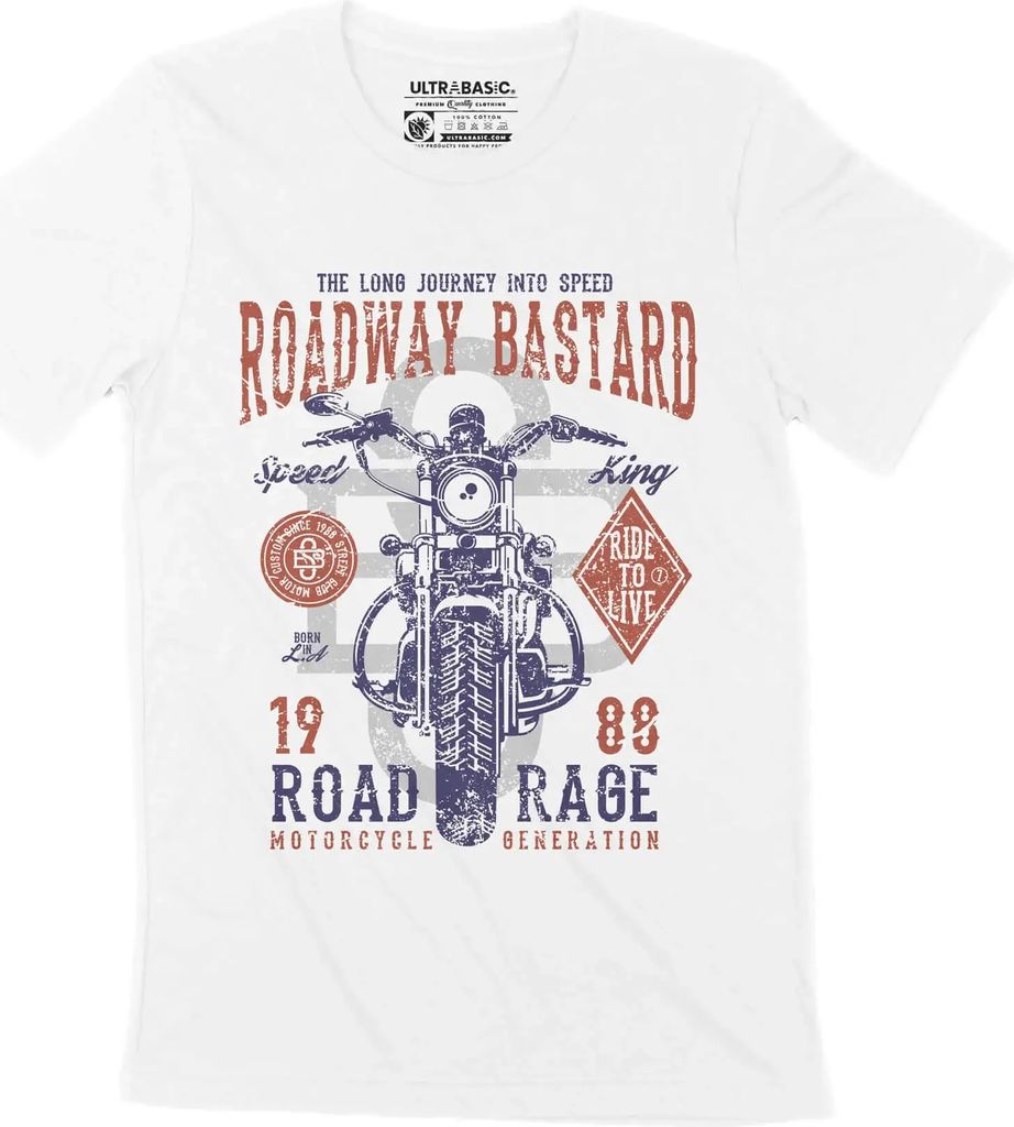 Herren Grafik T-Shirt Roadway Bastard Speed King - Ride To Live 1988 Motorcycle Geschenk 36. Geburtstag Jahrestag 36 Jahre Jubiläum 36 Jährige Mann