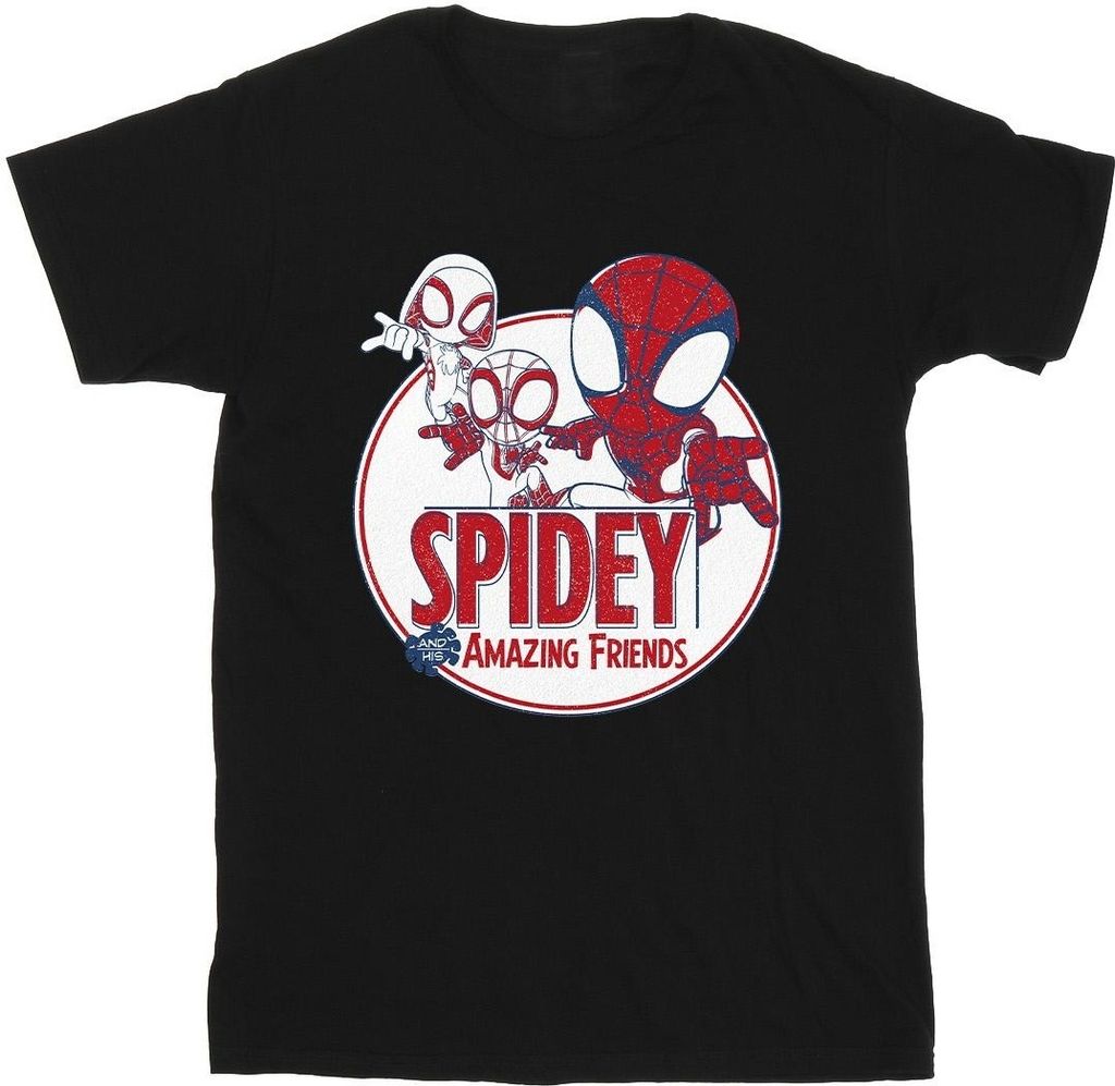 Marvel - "Spidey And His Amazing Friends" T-Shirt für Mädchen BI35529 (128) (Schwarz)