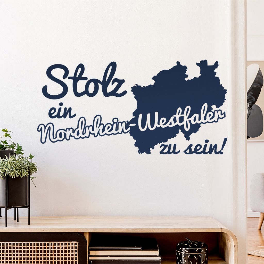 Nordrhein-Westfale Stolz Wandtattoo Wandaufkleber Wall Sticker - Dekoration, Küche, Wohnzimmer, Schlafzimmer, Badezimmer