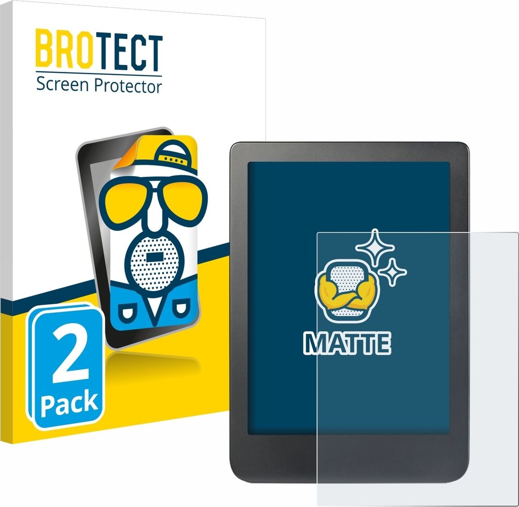 2x BROTECT Schutzfolie für Kobo Clara HD (6") / BW / Colour Displayschutz Displayschutzfolie Folie Matt Entspiegelungsfolie