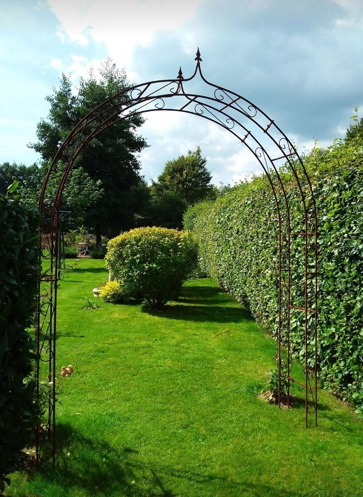 GardenAndPools Rosenbogen HOLLAND Lilie-Spitze Gesamtbreite1,60 m Verzinkt Pergola Metallrosenbogen Gartenbogen Rosensäule Rose Arches