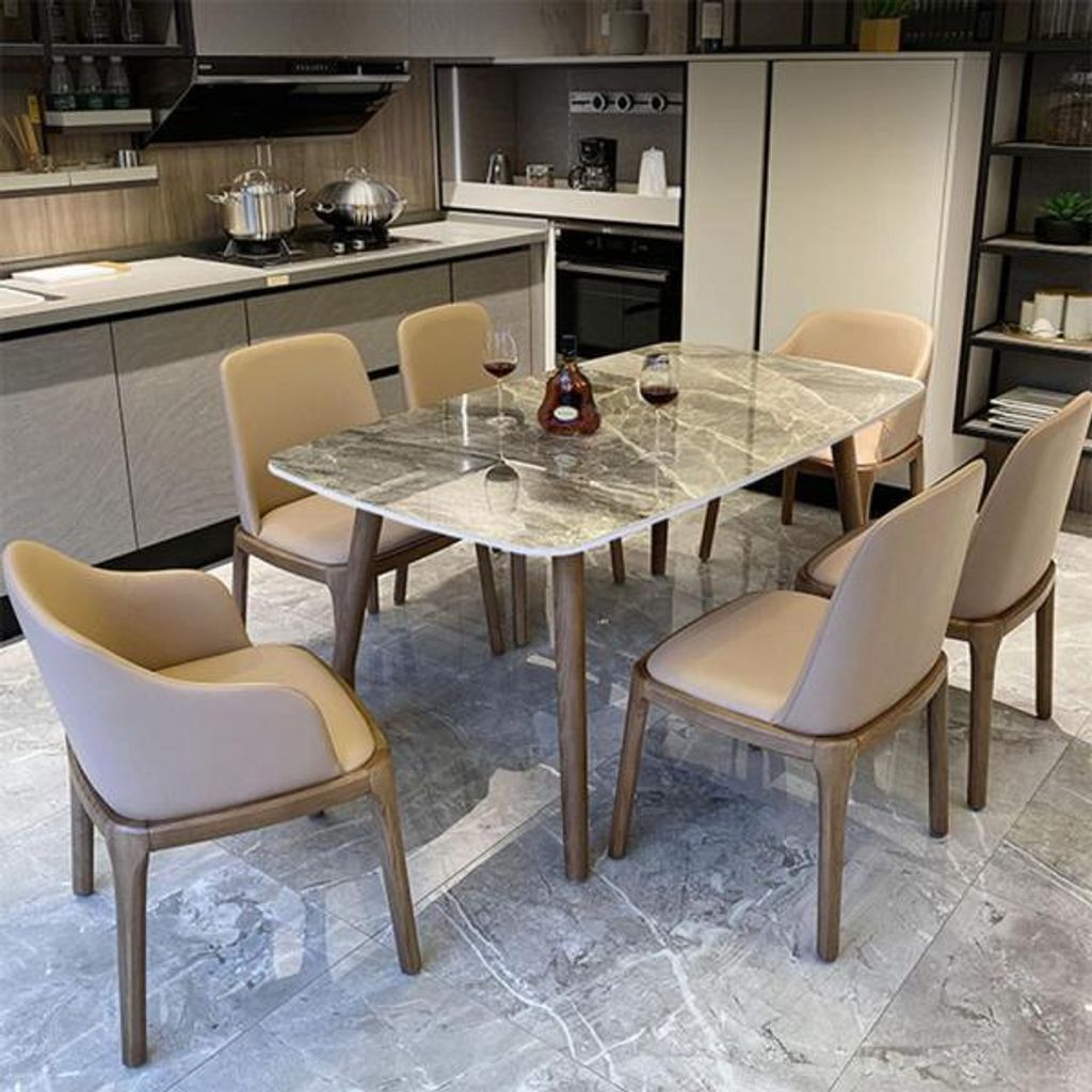 360Home Design Esstisch aus Keramik schönes Marmor Muster 130*80*75cm