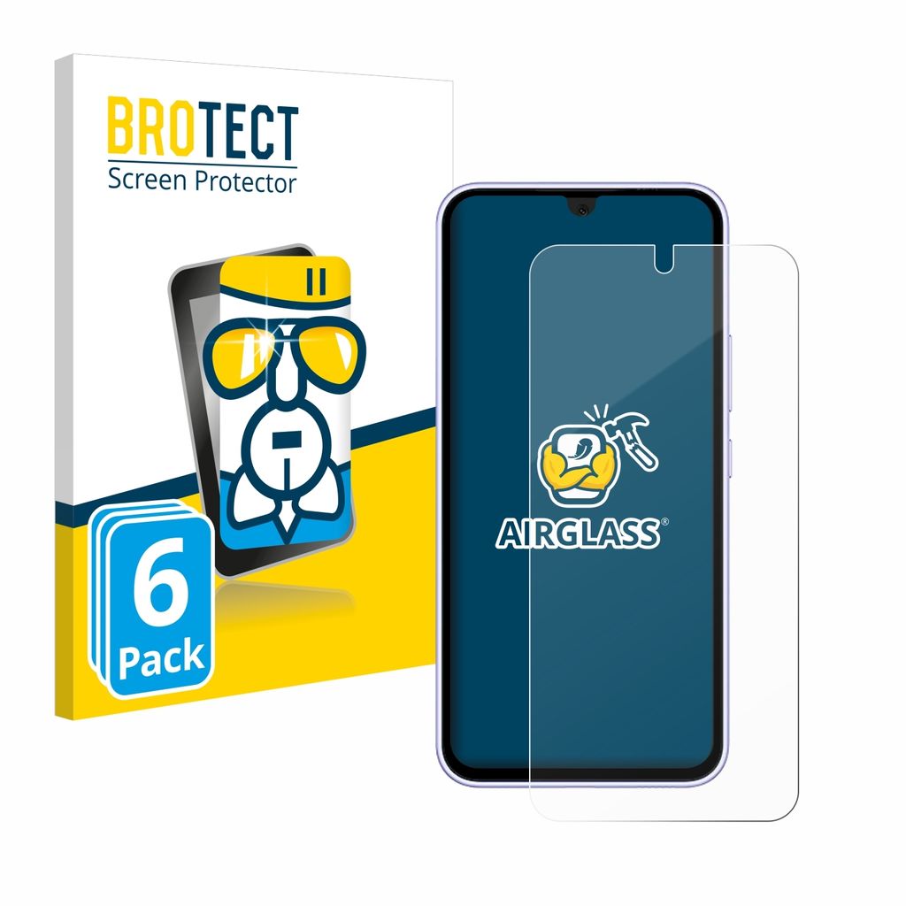6x BROTECT Schutzglas für Samsung Galaxy A54 5G (case-friendly) Schutzfolie Panzer Folie Glas Display Schutz klar