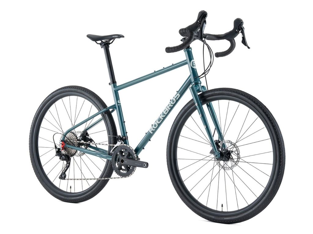 ROCKBROS SPT AL2 Rennrad 700C Aluminium mit 10 Gang Shimano TIAGRA race bike 4-Kolben Hydraulische Scheibenbremsen L(700C*470) Cyan