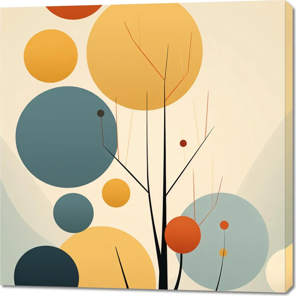 Quadro Astratto Autunno 100x100 - Arredo Casa Moderno Luxury Canvas