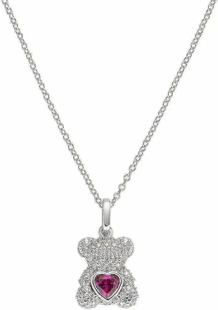 Collier Sautoir Femme Amen CLPTEHBRZ Chic en Argent Rhodié et Cristaux