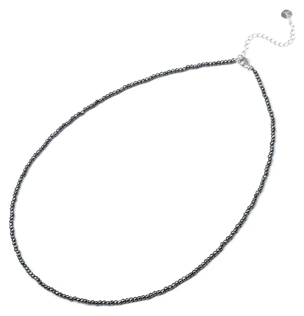 Collier en hématite pour équilibre et style - Bijou en pierres de 47cm