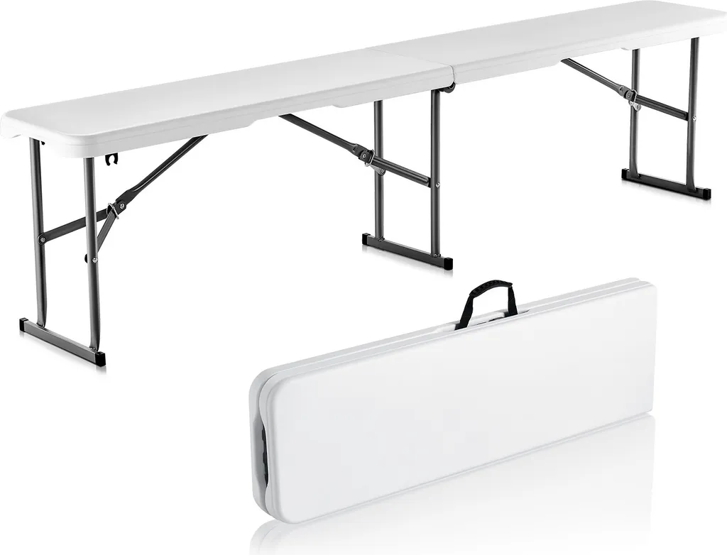 Banc Pliant Gain de Place 183cm - Solution Assise Portable pour Extérieur