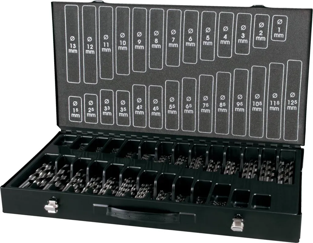 Coffret de forets métaux HSS-G TERRAX 220 pièces pour atelier