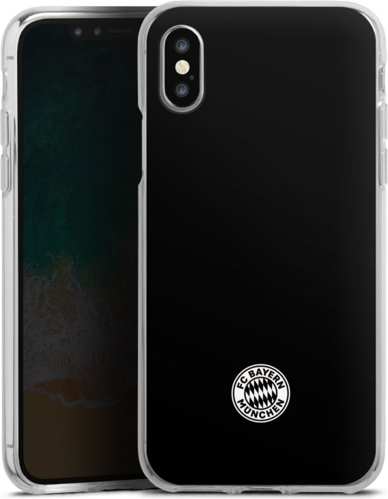 DeinDesign Handyhülle für Apple iPhone Xs Silikon Hülle Case Smartphone Schutzhülle FC Bayern München FCB Offizielles Lizenzprodukt
