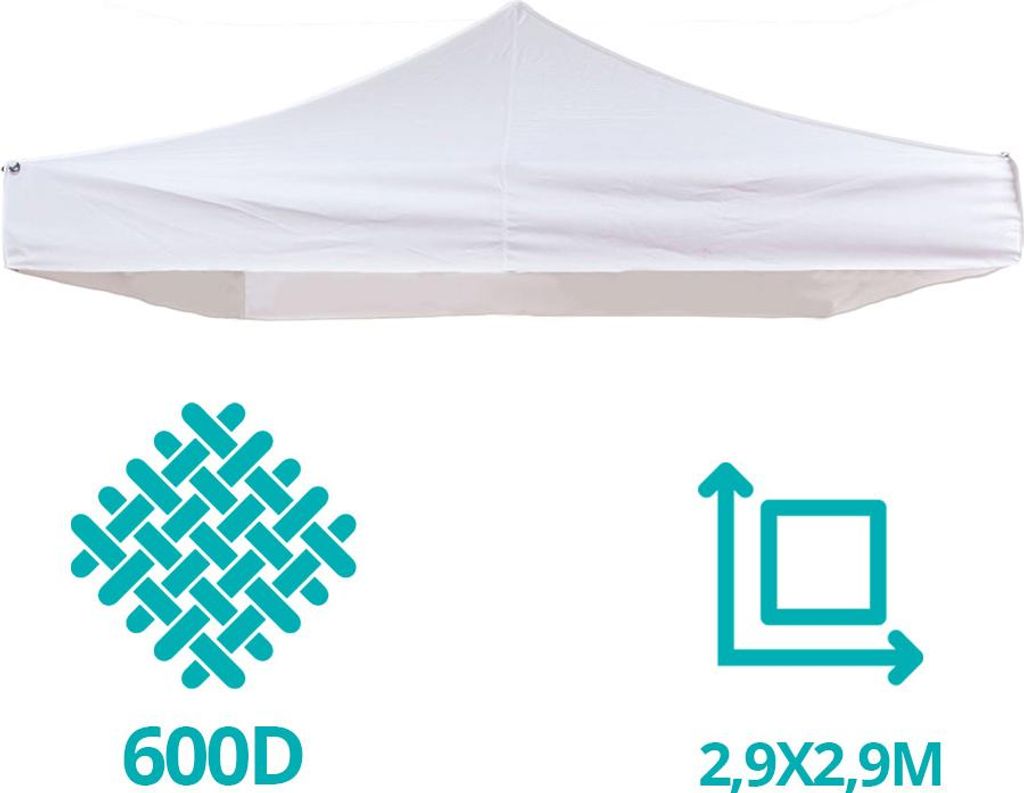 Plandeka na pawilon, kilka rodzaji-2,9x2,9 metrowa plandeka Zdjęcie produktu 