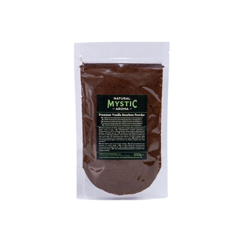 Bourbon Vanillepulver - 100 g - Reines Vanillepulver - Aus Madagaskar - Für Backen - Cremig-Süßes Aroma