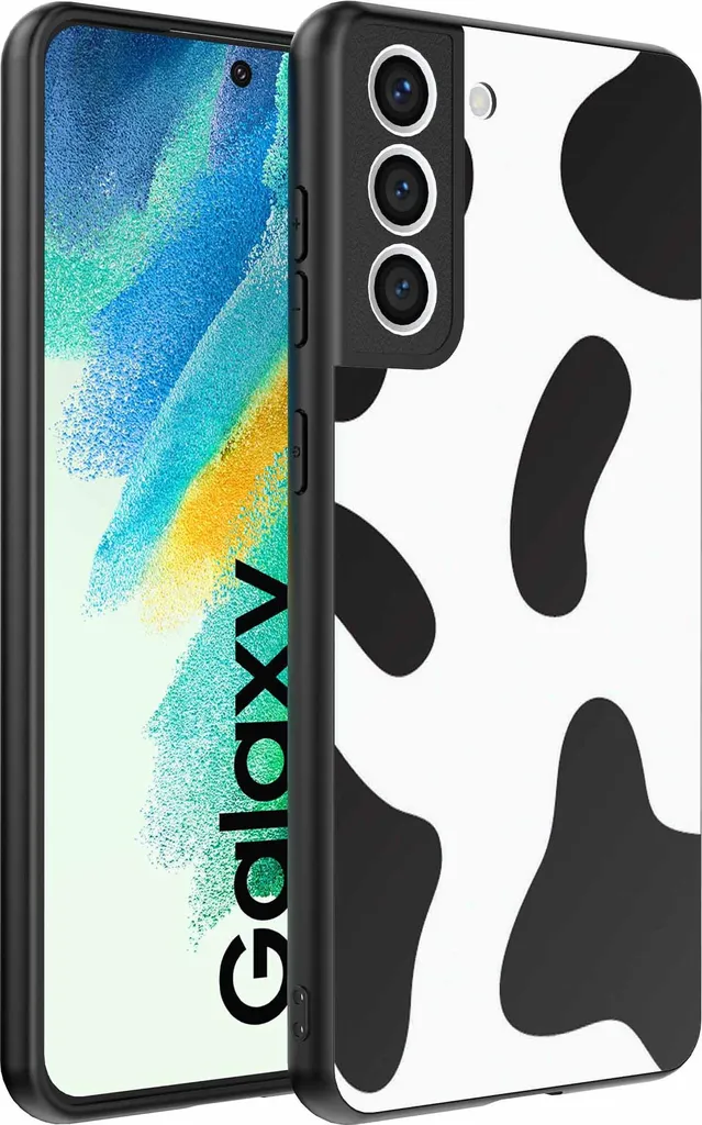 Cover Samsung S21 FE Stampa Mucca | Custodia TPU Antiurto Smartphonics